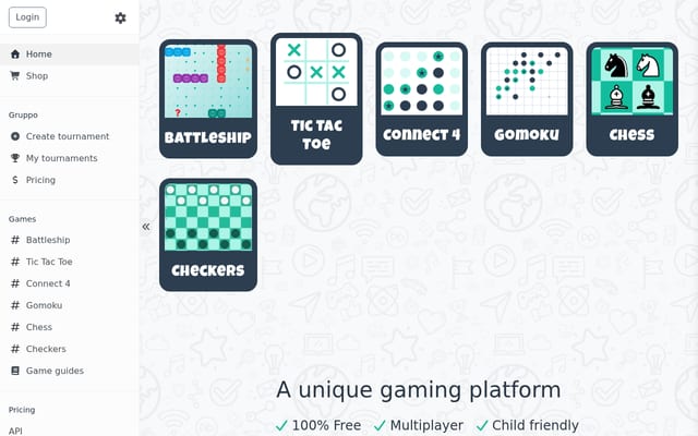 Screenshot of papergames.io