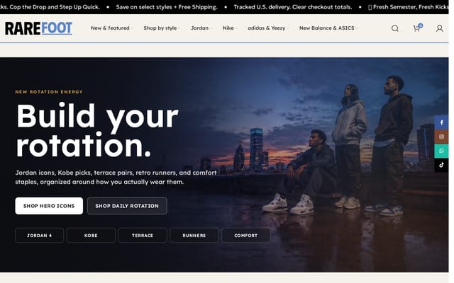 Screenshot of rarefoot.com