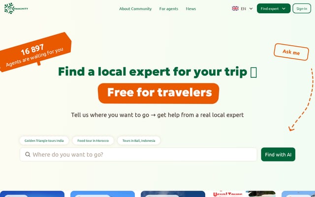 Screenshot of community.si