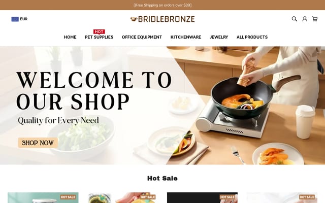 Screenshot of bridlebronze.com