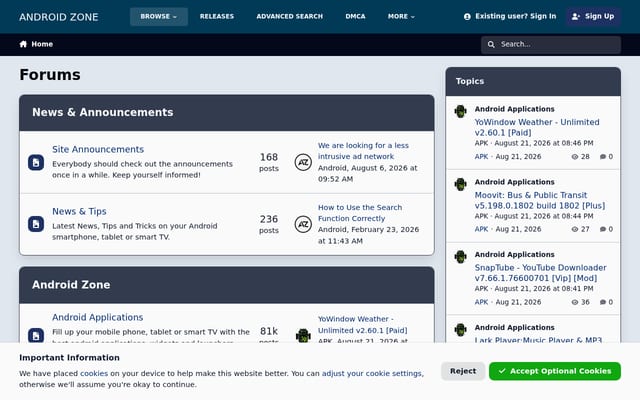 Screenshot of android-zone.ws