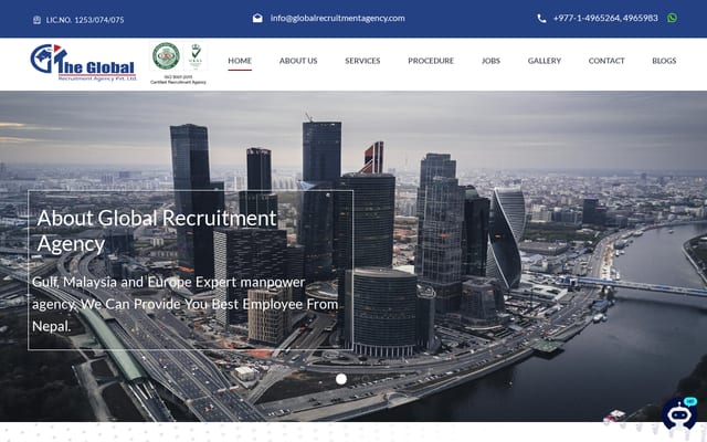 Screenshot of nepalmanpoweragency.com