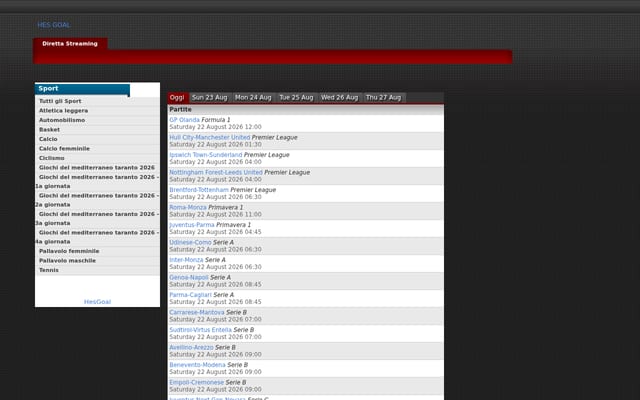 Screenshot of hesgoal.it