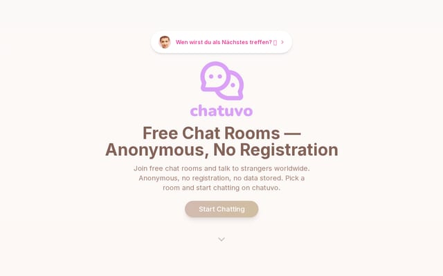 Screenshot of chatuvo.com