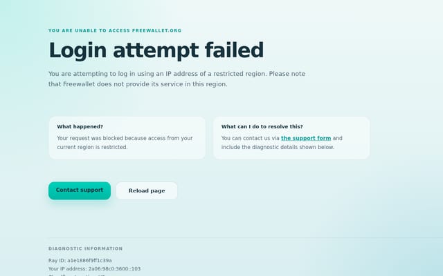 Screenshot of freewallet.org