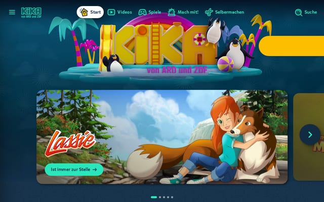 Screenshot of kika.de