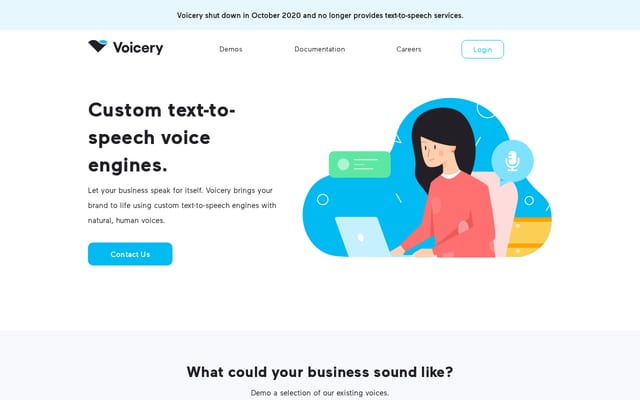 Screenshot of voicery.com