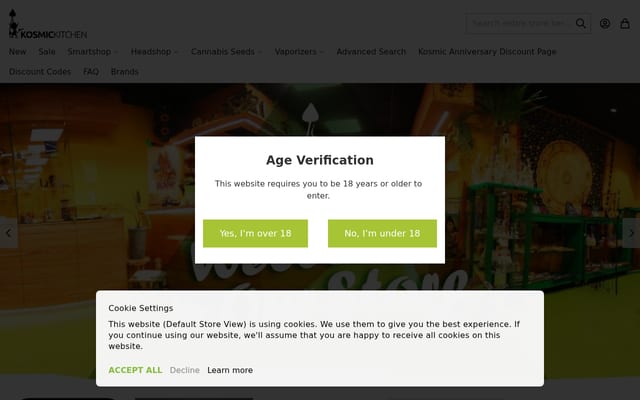 Screenshot of kosmickitchen.eu