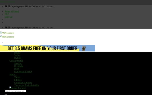 Screenshot of mjnexpress.ca