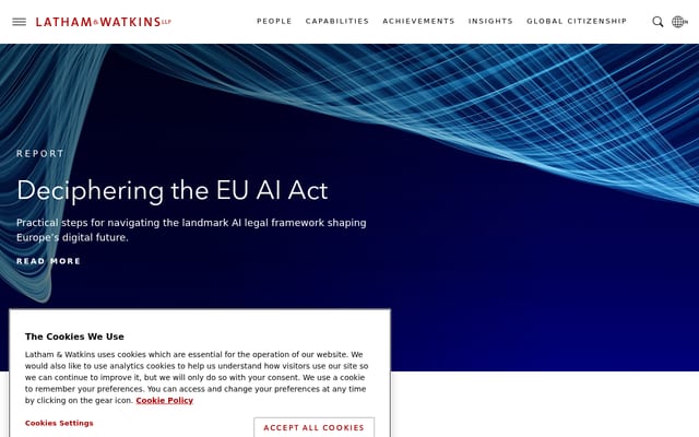 Screenshot of latham.com