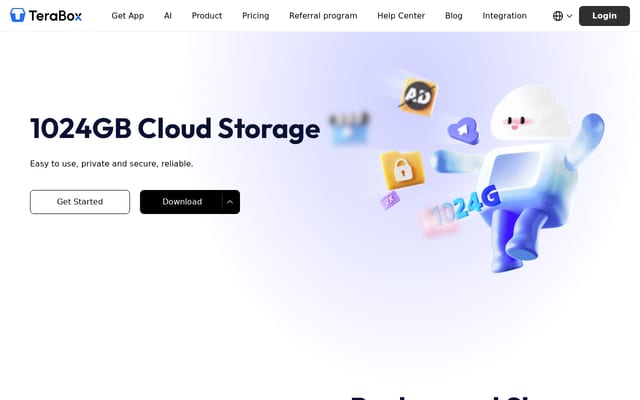 Screenshot of terabox.com