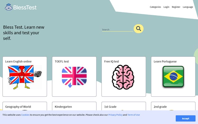 Screenshot of blesstest.com