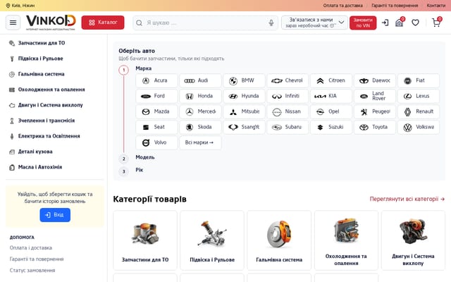 Screenshot of vinkod.com.ua