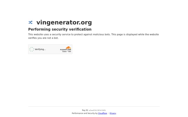 Screenshot of vingenerator.org