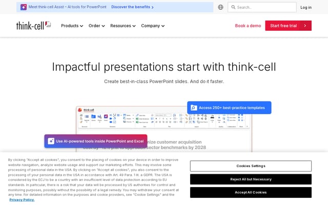 Screenshot of think-cell.com