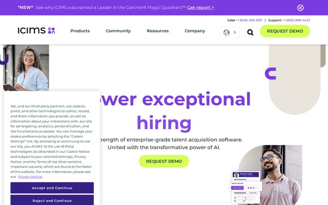 Screenshot of icims.com