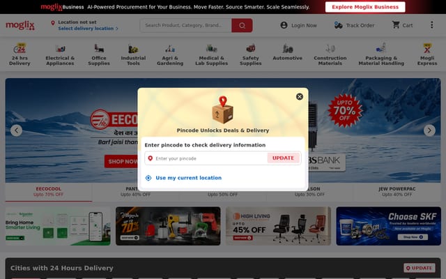 Screenshot of moglix.com