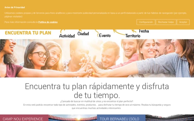 Screenshot of sacatuentrada.es