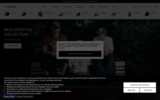 Screenshot of neweracap.eu
