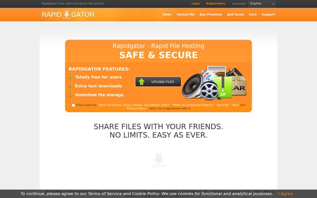 Screenshot of rapidgator.net