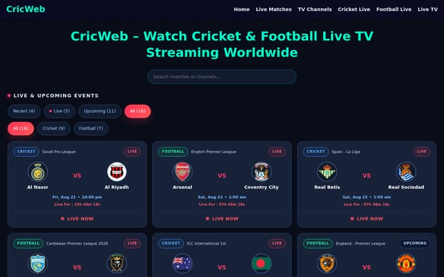Screenshot of cricweb.vip