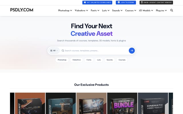 Screenshot of psdly.com