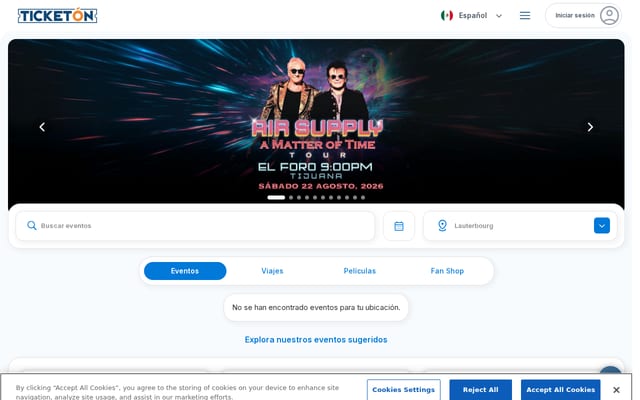 Screenshot of ticketon.com