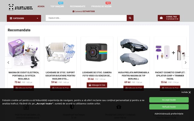 Screenshot of avantajosul.ro