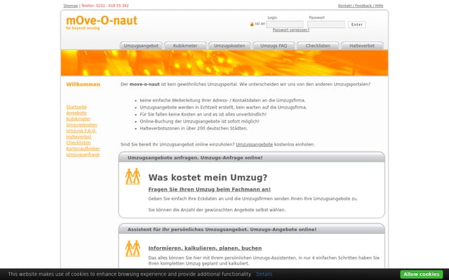 Screenshot of move-o-naut.com