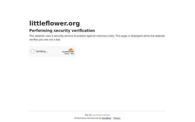Screenshot of littleflower.org