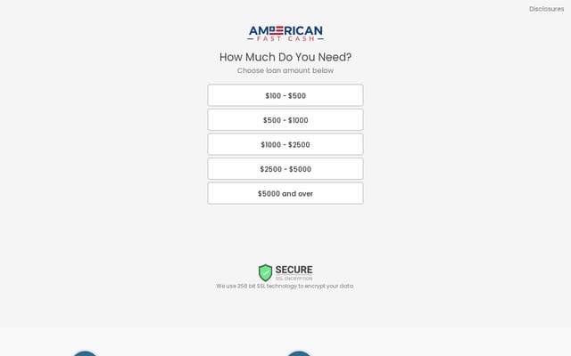 Screenshot of americanfastcash.com