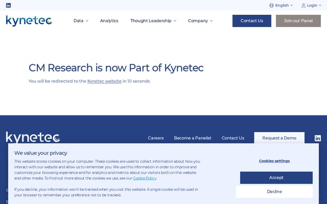 Screenshot of cm-research.com