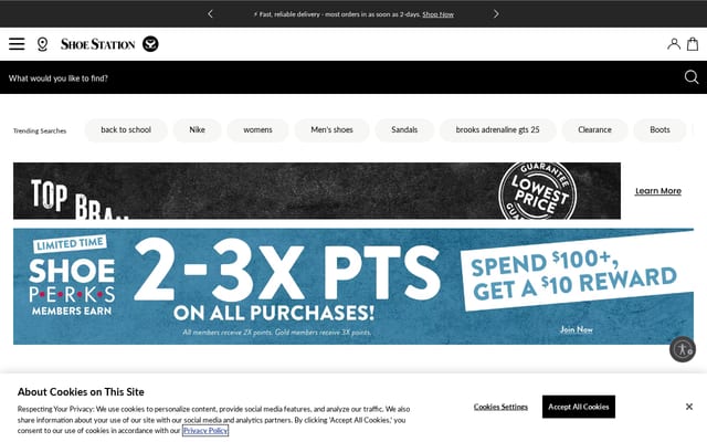 Screenshot of shoestation.com