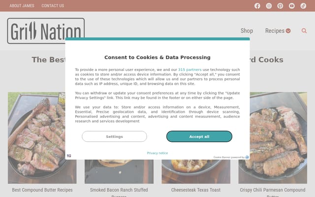 Screenshot of grillnationbbq.com