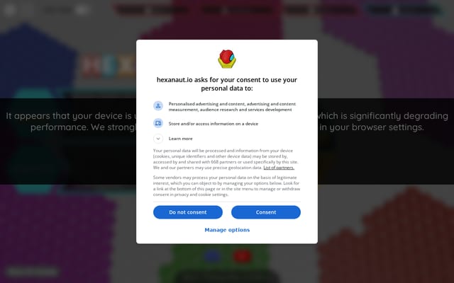 Screenshot of hexanaut.io