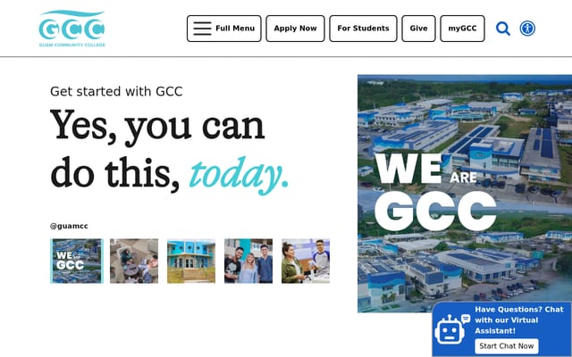 Screenshot of guamcc.edu