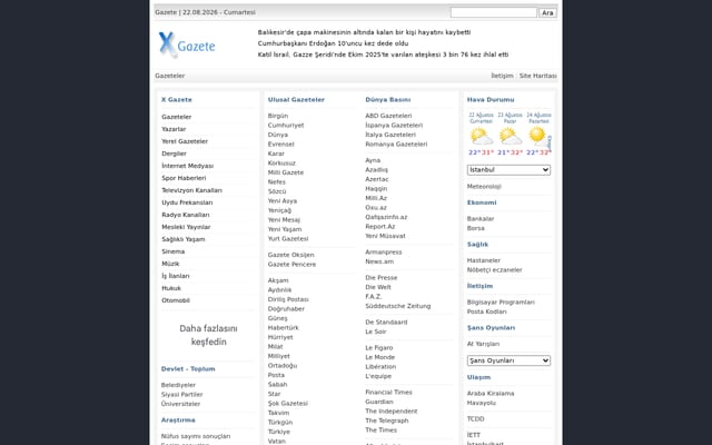 Screenshot of xgazete.com
