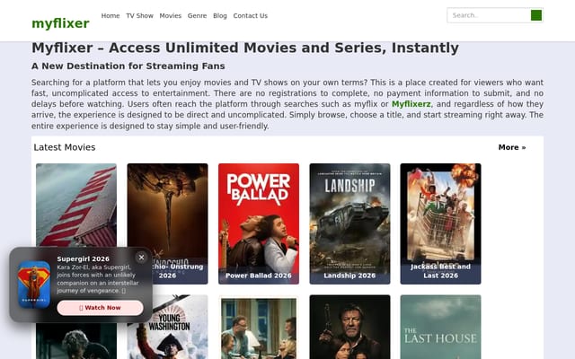 Screenshot of myflixer.life