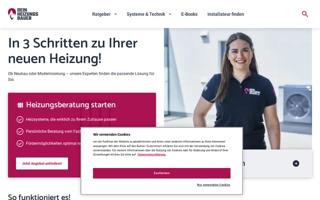 Screenshot of dein-heizungsbauer.de