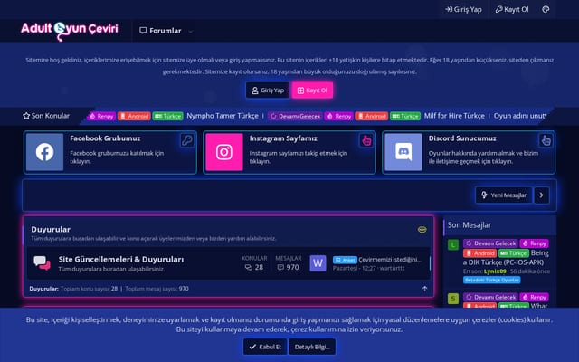 Screenshot of adultoyunceviri.com