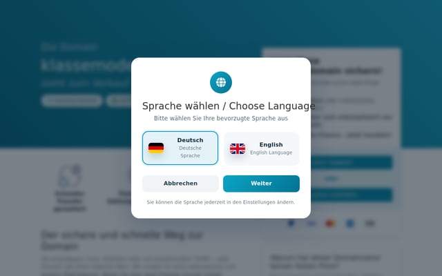Screenshot of klassemodelle.de