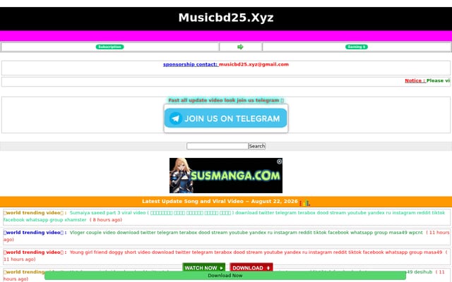 Screenshot of viralvideo99.com