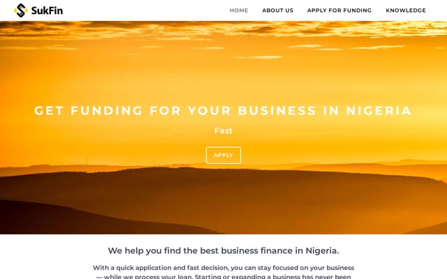 Screenshot of sukfin.com