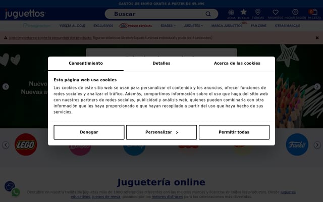Screenshot of juguettos.com
