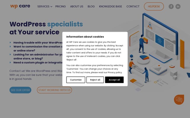 Screenshot of wp-care.eu