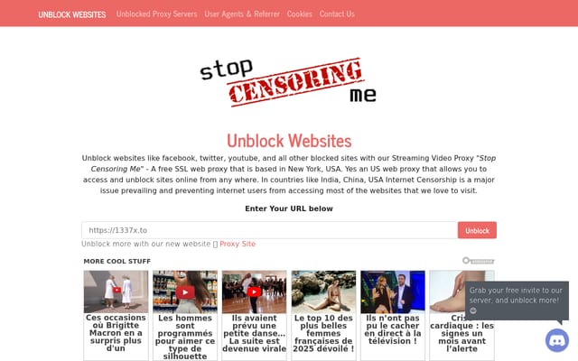 Screenshot of stopcensoring.me