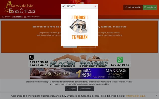 Screenshot of esaschicas.com