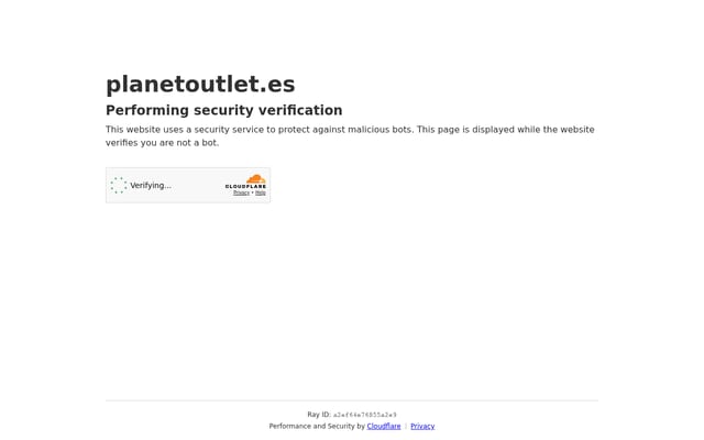 Screenshot of planetoutlet.es