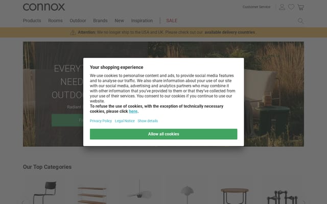 Screenshot of connox.co.uk