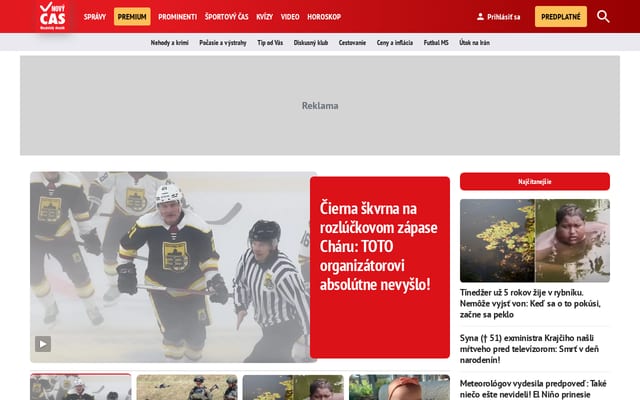 Screenshot of cas.sk